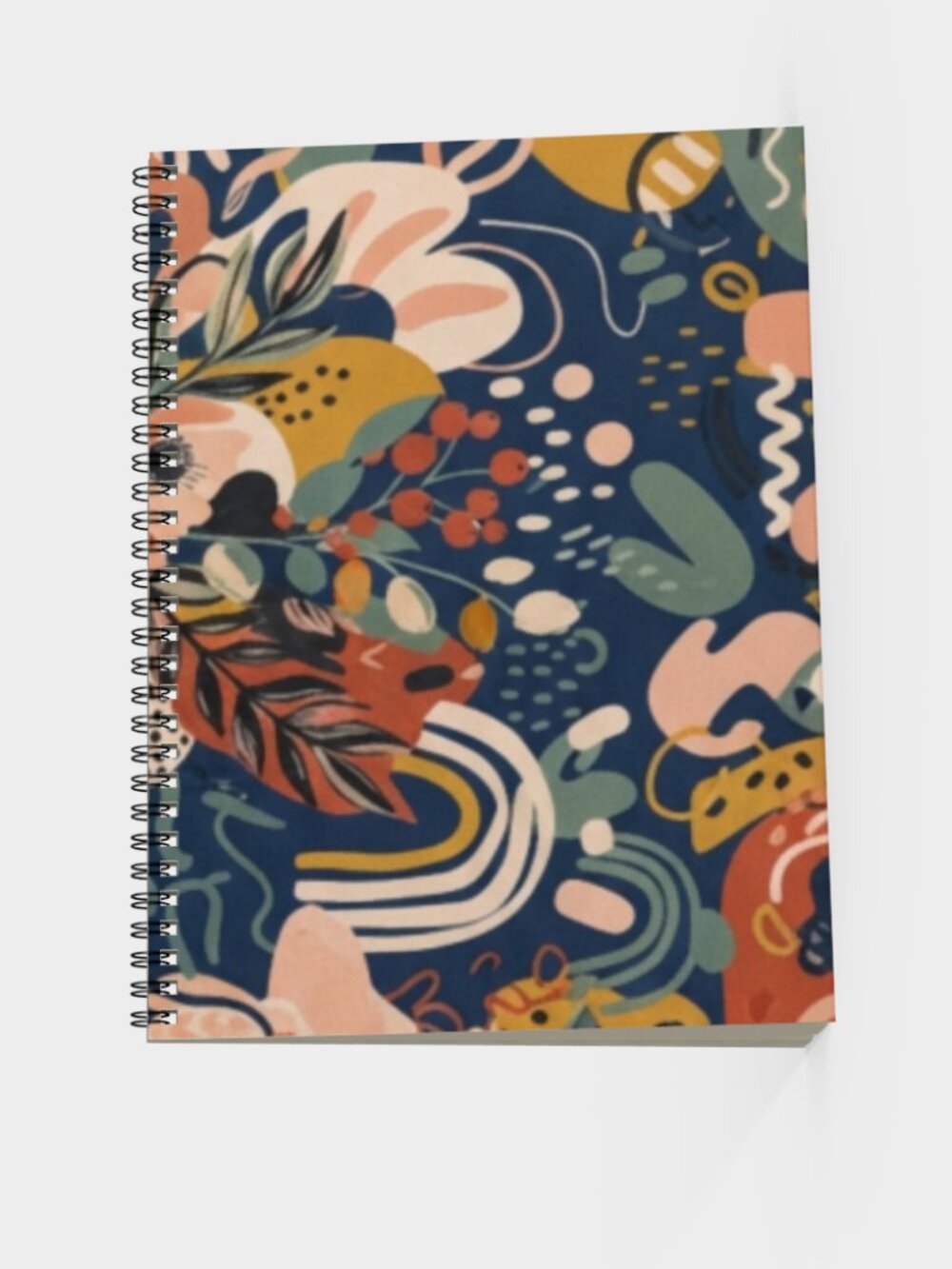 Abstract Botanical Spiral Notebook